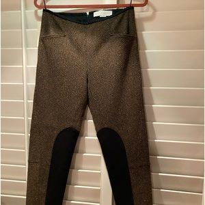NWT Stella McCartney wool pants with suede inner knee pads (pristine condition)